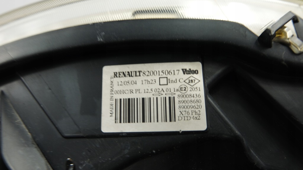 фото №8, Renault kangoo i lift лампа фара права 8200150617