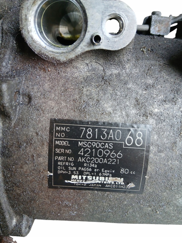 фото №5, Mitsubishi outlander ii компресор компресор кондиціонера 7813a068 2.0did