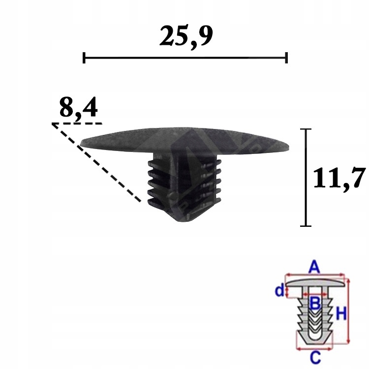 фото №1, Кліпса капот двигуна mitsubishi eclipse cross