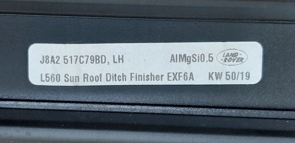 фото №4, Молдинг кровельная левая land rover velar l560