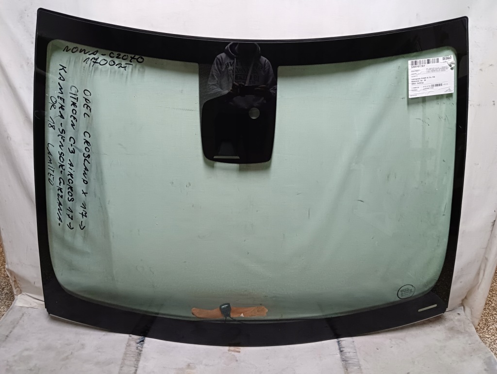 фото №1, Стекло передняя citroen c-3 aircross 17- камера датчик подогрев oryg. lamited