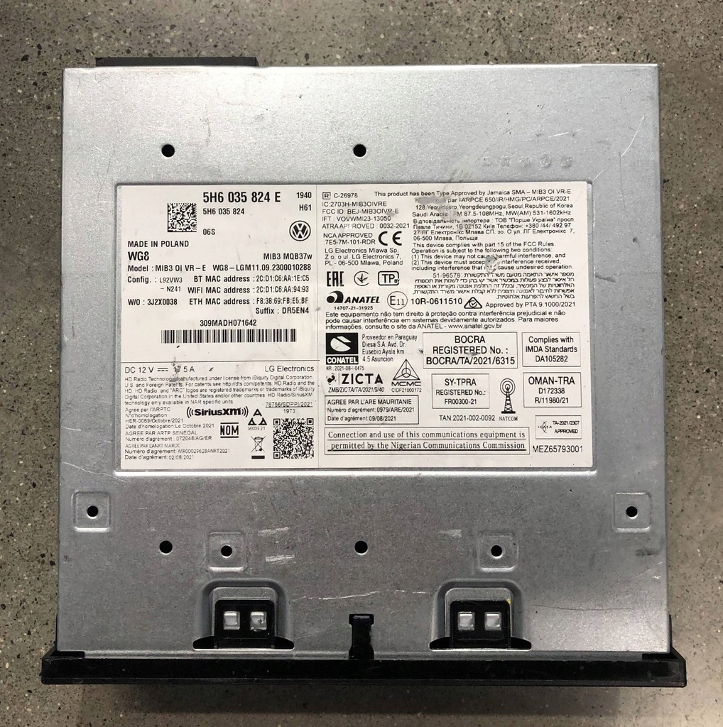 фото №1, Модуль mmi volkswagen golf viii 5h6035824e