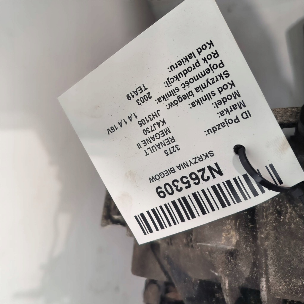 Коробка передач передач jh3105 1.4 16 v renault megane 2 Зі Шроту