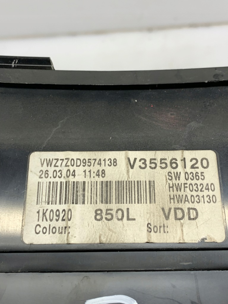 фото №10, Счетчик приборная панель vw golf 1k0920850l