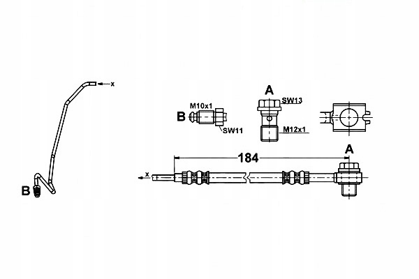 фото №9, Шланг тормозной гибкий audi a6 97-05 lt vw pass