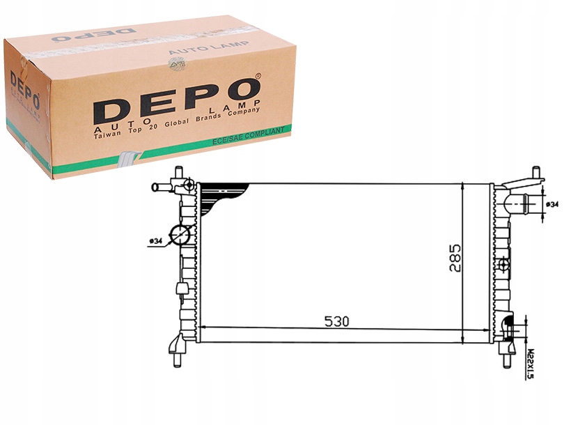 фото №1, Радиатор opel corsa b / combo tour depo