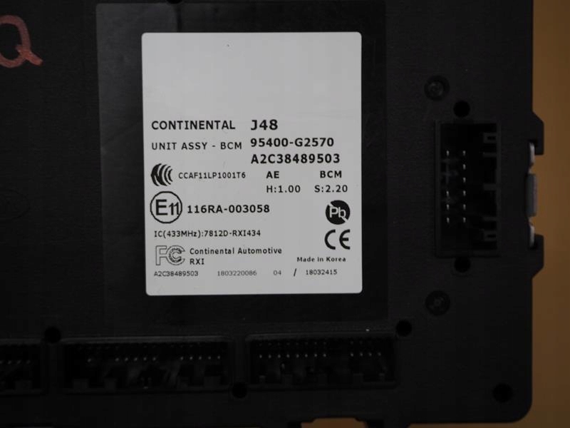 фото №3, Модуль bcm hyundai ioniq 95400g2570