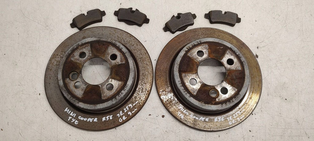 фото №1, Гальмівні диски гальмівні гальмівні колодки задня mini r56 cabrio one 1,6