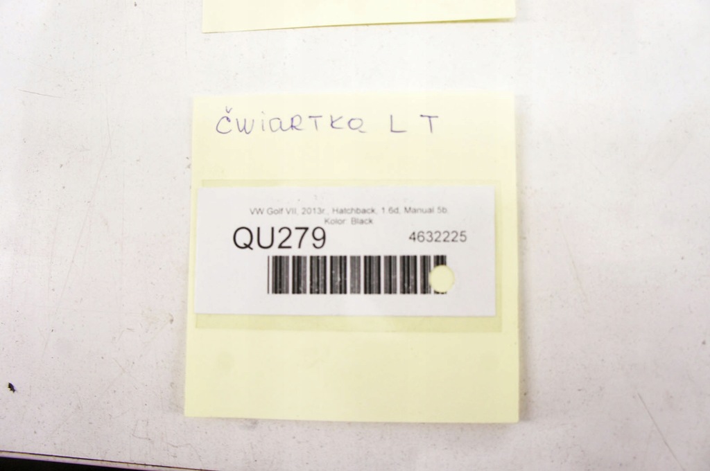 фото №10, Qu279 vw golf vii чверть крила лівий задня deep black перламутр металік lc9x