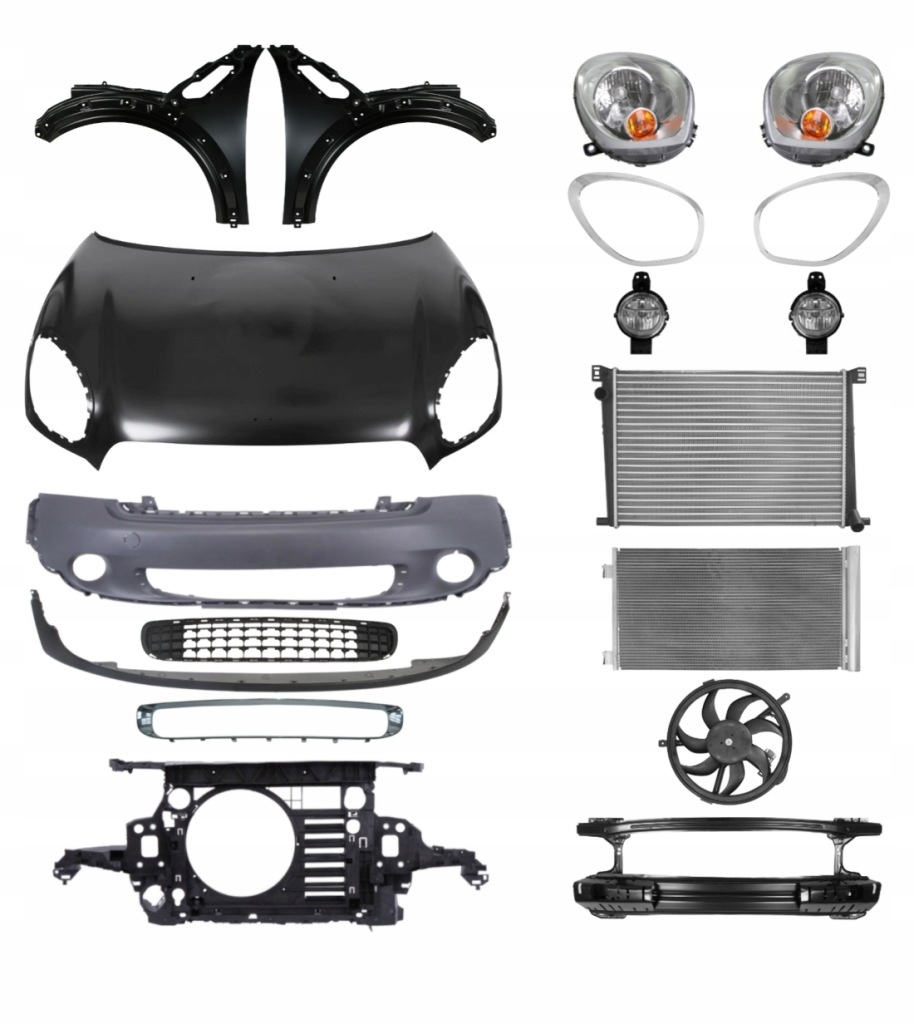 фото №1, Mini countryman one r60 10-16 капот крила pas набір частини
