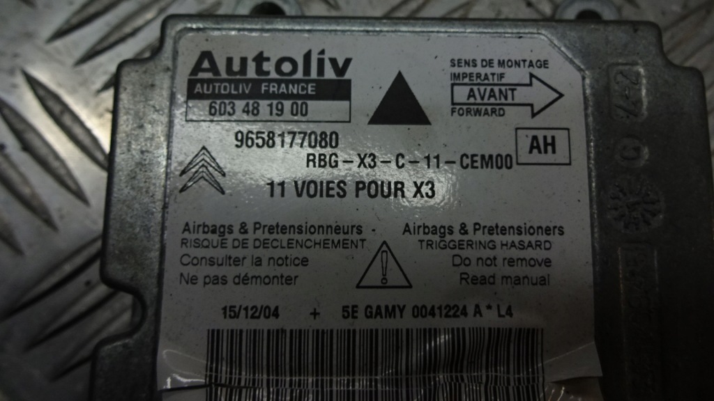 фото №4, Модуль подушка безопасности citroen c5 9658177080