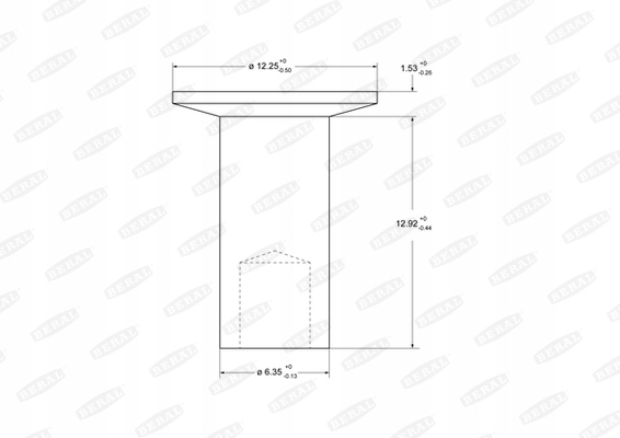 Купить Заклёпки накладки 6,35mmx12,7mm, opak. 100szt. стальной трубчатый nit