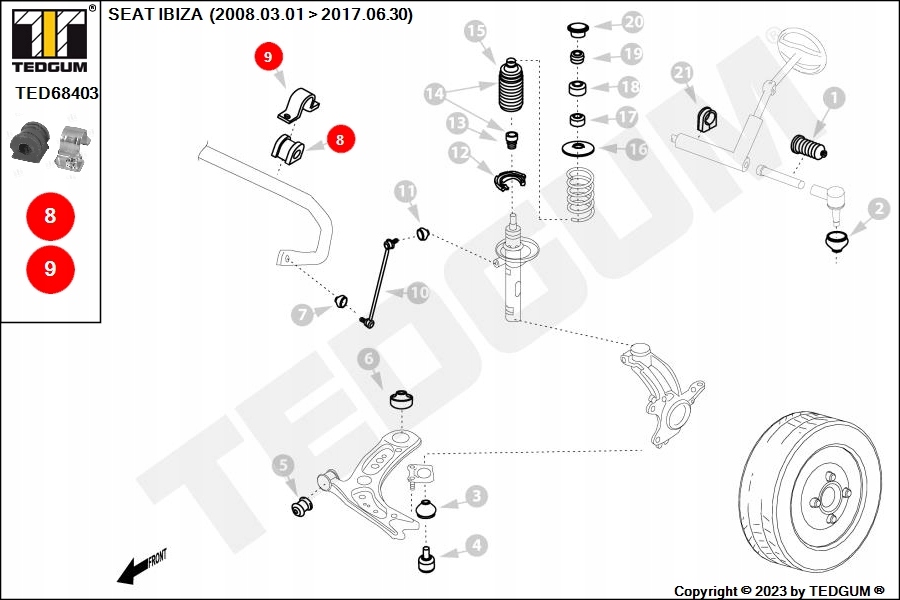 фото №9, Резинки стабилизатора tedgum ted68403