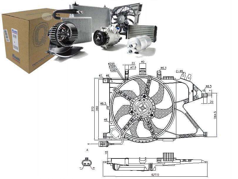 фото №1, Вентилятор радіатора з корпус opel combo combo