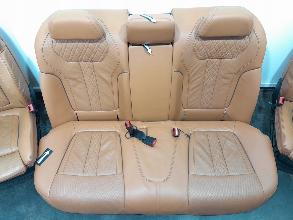 фото №4, Bmw 7 g11 сиденья заднее сиденье обшивки cognac nari