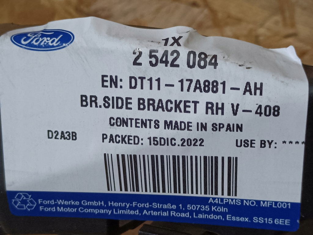 фото №9, Ford transit turneo connect 21- направляющая бампера правый задняя dt11-17a881