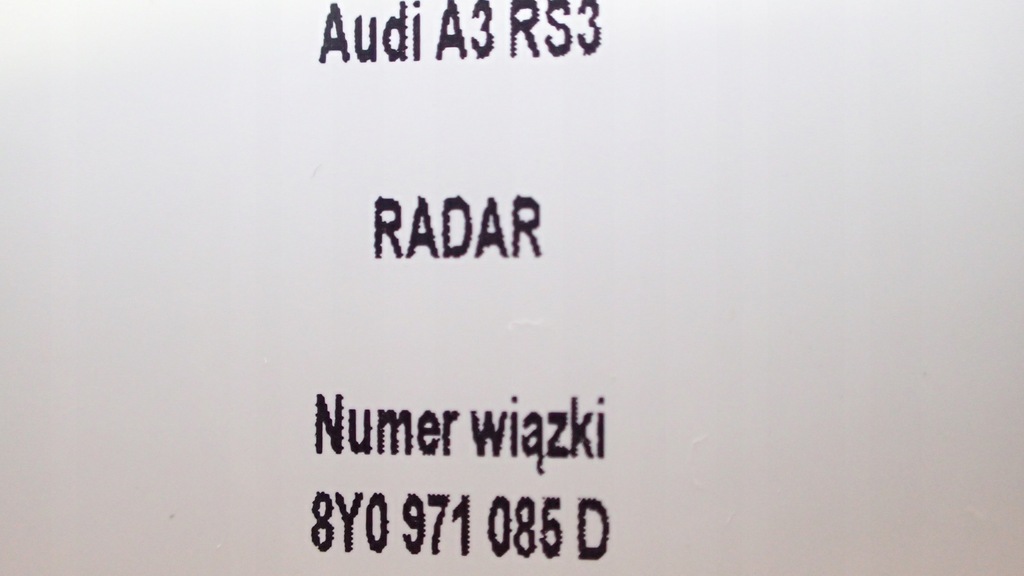 фото №7, Nowa жгут радара audi a3 8y0971085d + радар