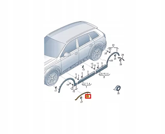 фото №14, Audi q7 4m защита колеса передний правого 4m0854970a oem