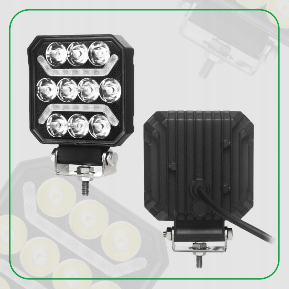 фото №3, Лампа робоча led x10 + ремені led 2 функції 12v 24v протитуманна фара led