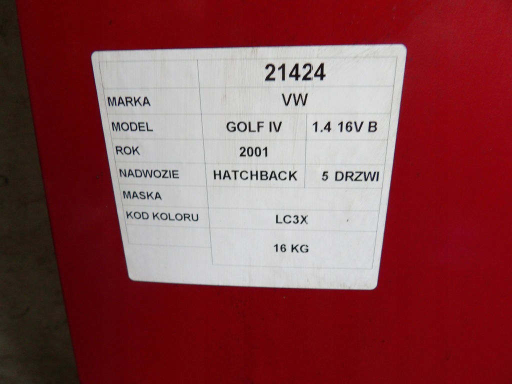 фото №4, Vw golf iv капот lak. lc3x hb 5d