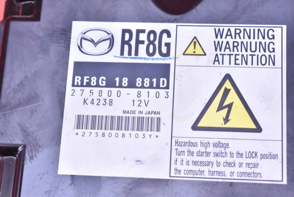 фото №8, Блок керування бортовий комп'ютер двигуна rf8g18881d mazda 6 ii gh 2.0 citd 140 km 07-12