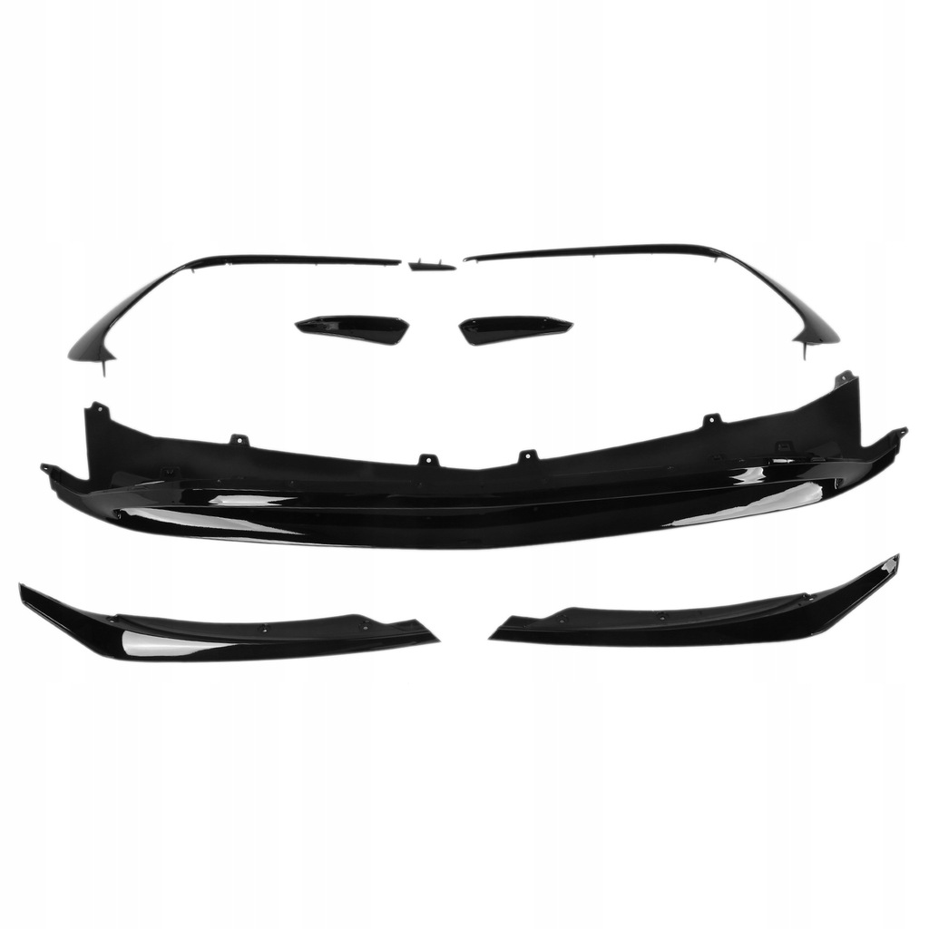 фото №13, Gloss чорний передній бампер aero спліттер набір do ust mercedesbenz zo