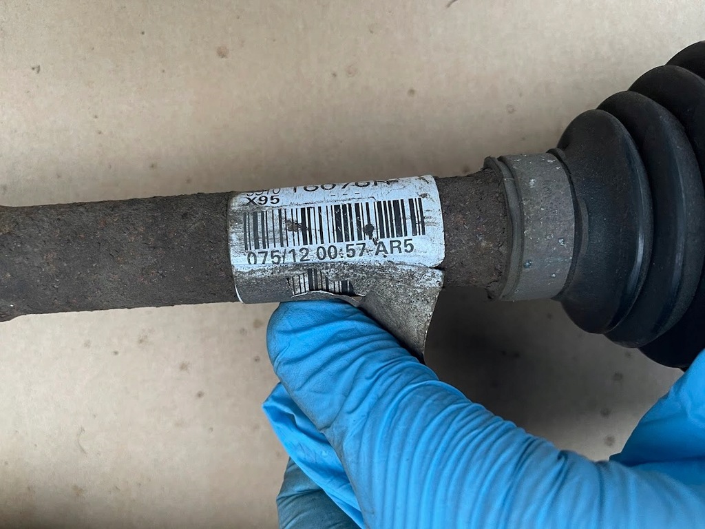 фото №2, Привідний вал ліва короткий 1.5dci renault scenic iii автоматична коробка передач оригінальний номер 391016076r