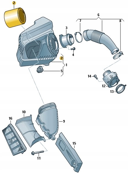 фото №15, Audi оригінальний номер фільтр повітря audi a6 4g0133843 3,0 tdi