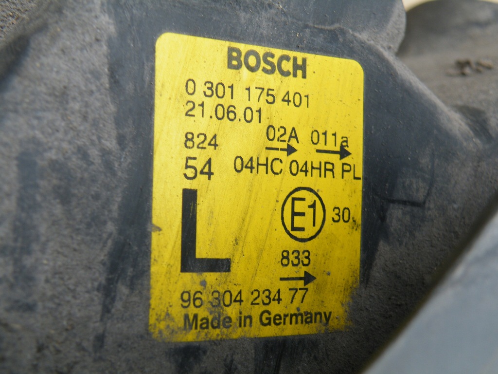 фото №16, Peugeot 406 fl lift лампа левая передняя фара левый перед передний