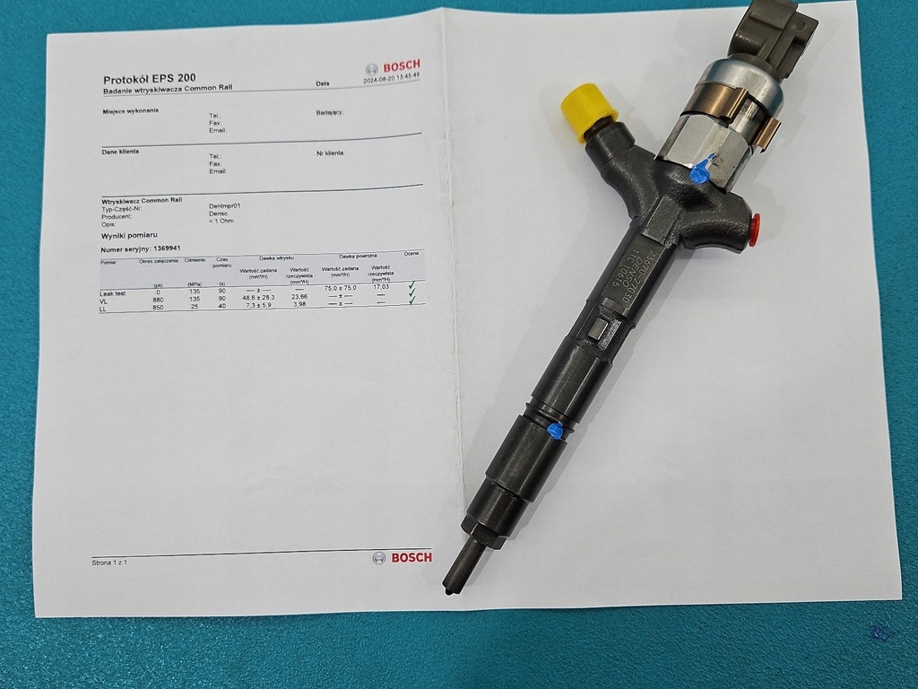 фото №1, Test форсунка toyota corolla e12 2.0d4d 110km