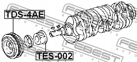 фото №9, Febest tes-002 колесо зубчасте, wał колінчастий