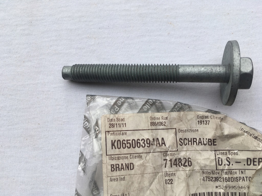 фото №1, 6506394aa mopar болт лапи chrysler pt cruiser