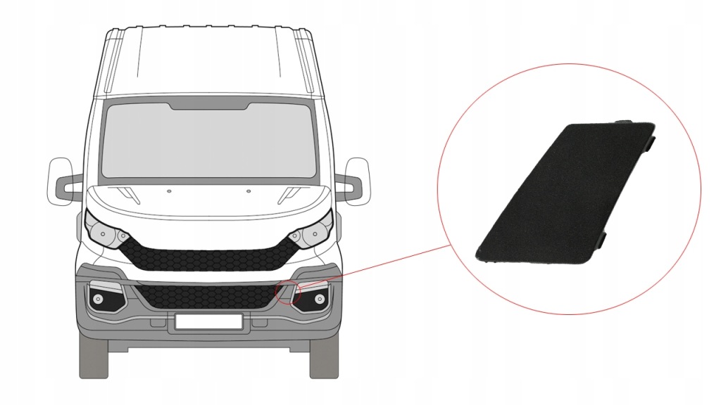 фото №1, Заглушка бампера перед левый iveco daily 2014-2019