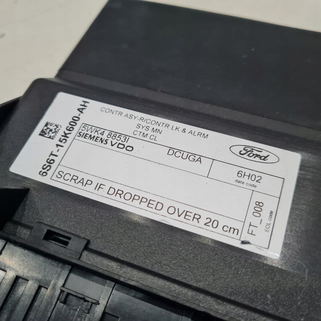 фото №6, Ford fiesta mk6 модуль комфорту оригінальний номер 6s6t-15k600-ah