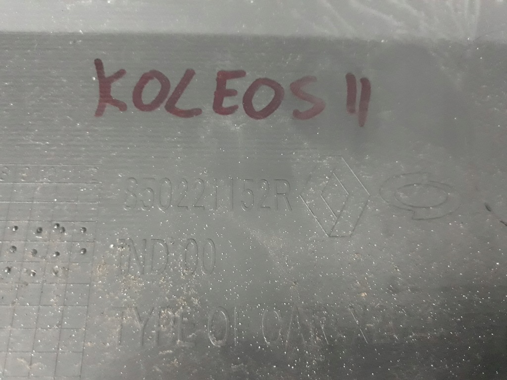 фото №13, Koleos ii 2 бампер задняя задний tegne чёрный оригинал