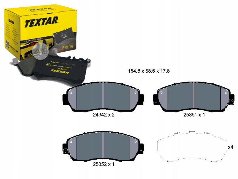 фото №1, Textar 2434201 набір гальмівних колодок гальмівних, гальма дискові