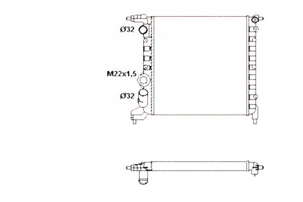 Купить Nrf радиатор воды renault clio 1 1.2 b/c/s57a. b