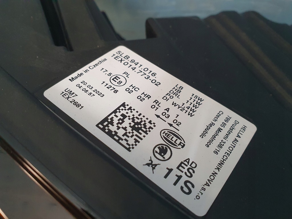 фото №9, Лампа skoda enyaq 5lb full led crystal левая правая перед