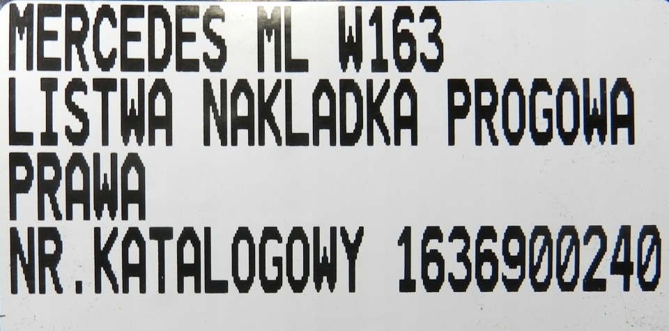 фото №10, Молдинг накладка поріг права ml w163 1636900240