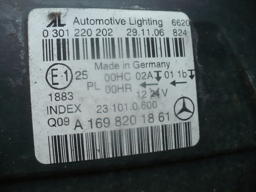 фото №8, Mercedes b-klasa w245 лампа правая перед a1698201861
