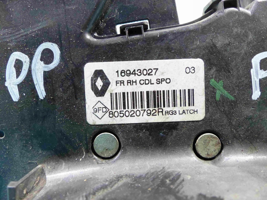 фото №5, Замок перед правый 4 pin renault talisman europa