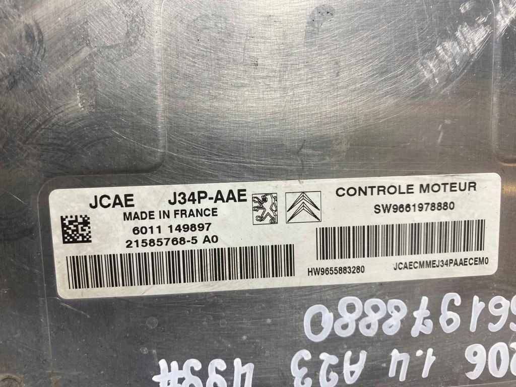 фото №6, Бортовий комп'ютер двигуна peugeot 206 1.4 9661978880