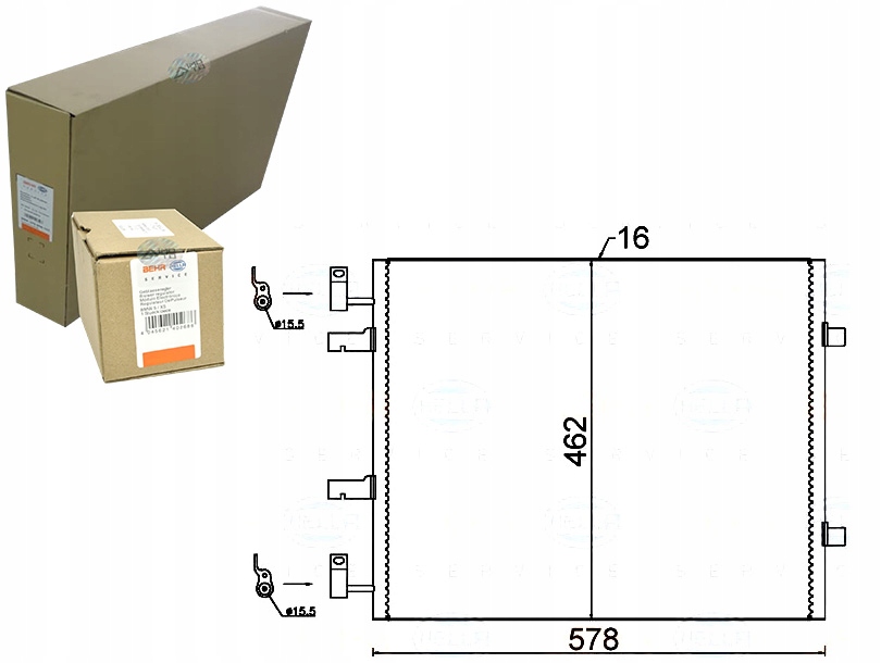 фото №1, Behr hella конденсатор кондиціонера nissan primastar