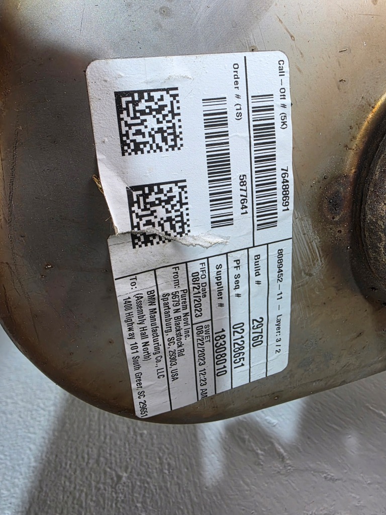 фото №12, Гаситель катализатор выхлоп bmw x3m f97 x3 g01 8089452