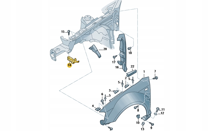 фото №12, Кронштейн крыла правое audi 8p 8p0821136a aso