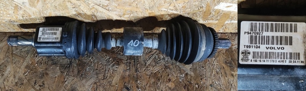 фото №1, Привідний вал короткий volvo s80 2.5 tdi p9470927 гарантія