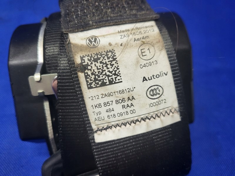 фото №3, Pas безпеки правий задня vw golf vi