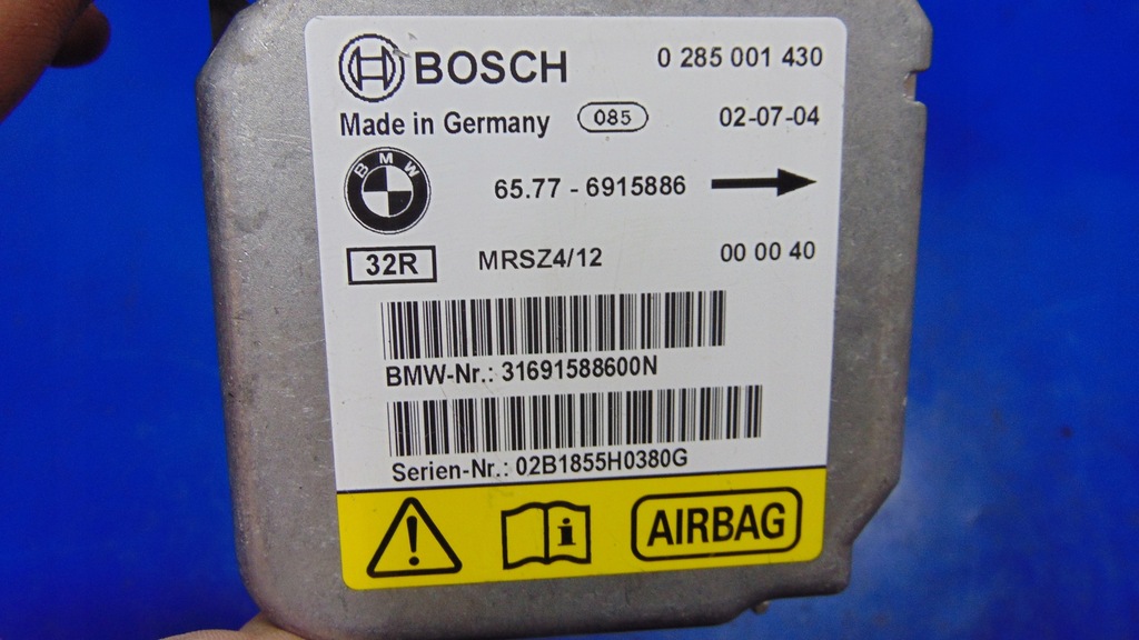 фото №2, Модуль датчик подушек подушка безопасности mini cooper r50 01-06 rok