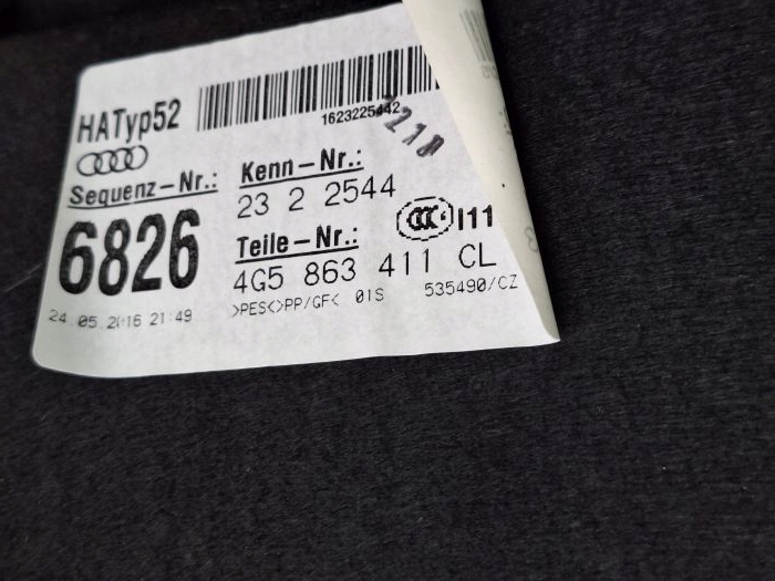 фото №11, Audi a6 4g5 c7 sedan lift 2015-2018 полка задняя багажника 4g5863411cl