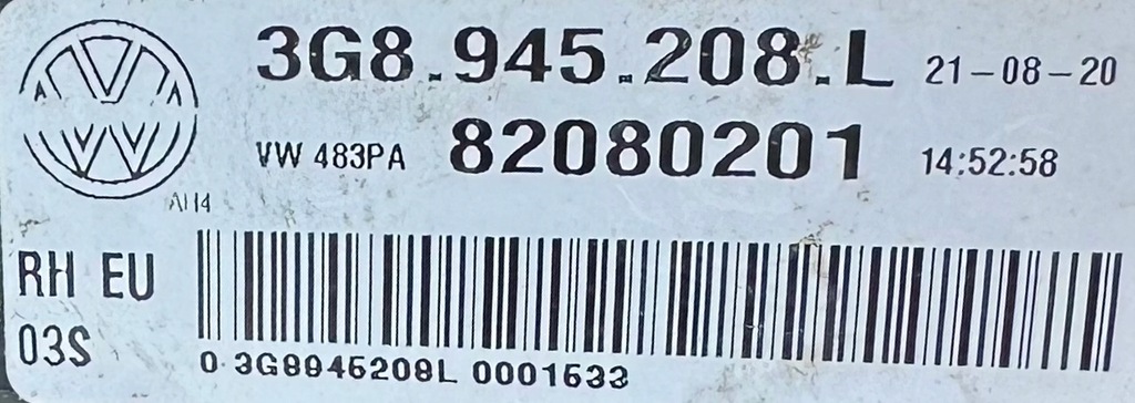 фото №7, Лампа задня права vw arteon 3g8945208l